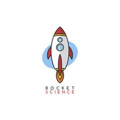 rocket science space voyager theme vector