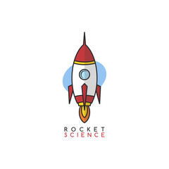 rocket science space voyager theme vector