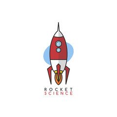 rocket science space voyager theme vector