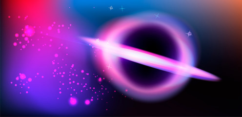 Black hole in dark space.