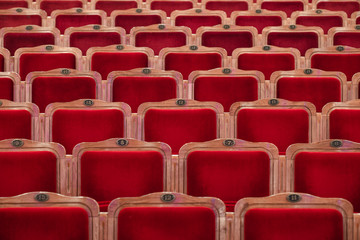 Fototapeta premium Row of red seats