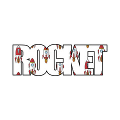 rocket science space voyager theme vector