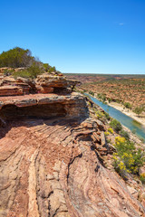 Fototapeta na wymiar hiking natures window loop trail, kalbarri national park, western australia 156