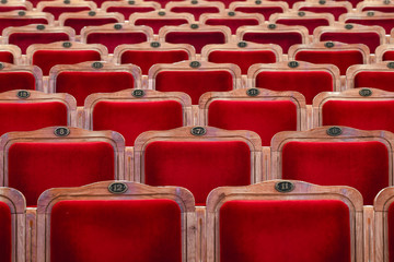 Obraz premium Row of red seats