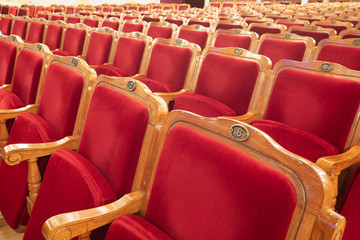 Row of red seats