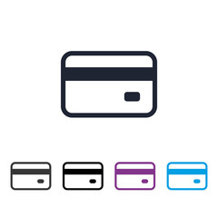 Obraz premium Credit card icon vector eps10. Bank credit card vector sign.