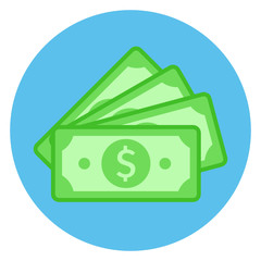 Dollar bill flat icon