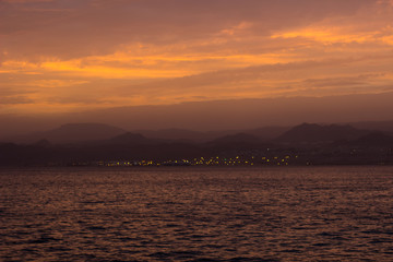 abstract unfocused evening twilight sunset outdoor environment 