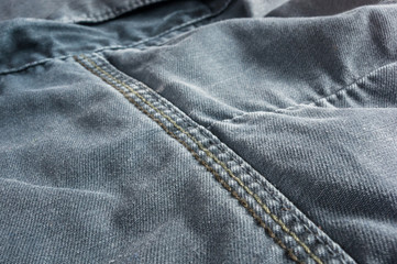 Naklejka premium clothing items washed cotton fabric texture with seams