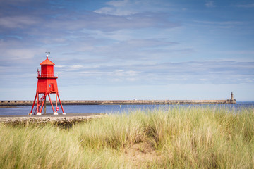 Herd Groyne Lighthouse through the dunes