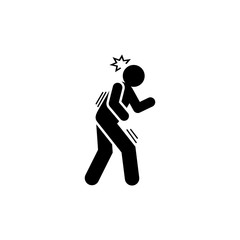 Man, aggressive, angry icon. Element of negative character traits icon. Premium quality graphic design icon. Signs and symbols collection icon for websites