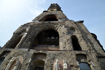 Impressions from the Kaiser Wilhelm Memorial Church (Kaiser-Wilhelm-Gedächtniskirche) in Berlin on April 7, 2015, Germany