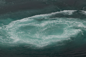 Whirlpools of the maelstrom of Saltstraumen, Nordland, Norway