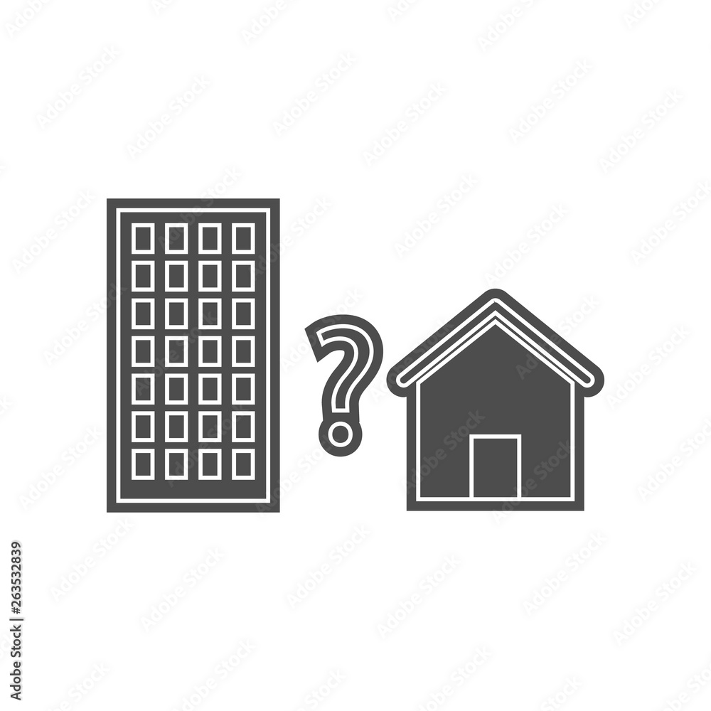 Poster apartments for sale icon. element of minimalistic for mobile concept and web apps icon. glyph, flat 