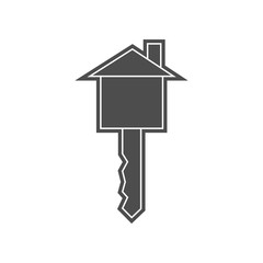 key in the house icon. Element of minimalistic for mobile concept and web apps icon. Glyph, flat icon for website design and development, app development