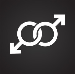 Gender icon on background for graphic and web design. Simple vector sign. Internet concept symbol for website button or mobile app.