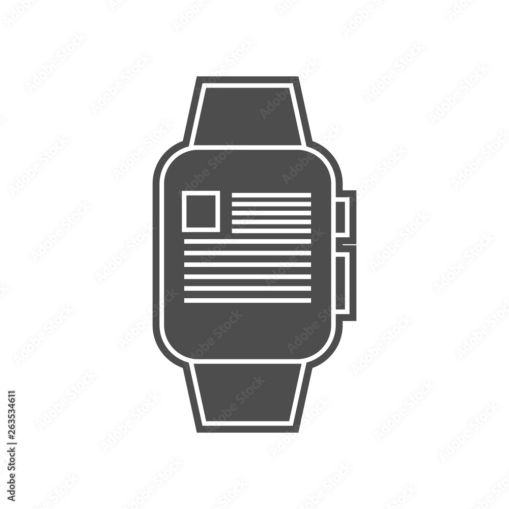 Poster player on a smart watch icon. element of minimalistic for mobile concept and web apps icon. glyph, f