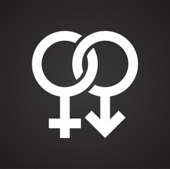 Gender icon on background for graphic and web design. Simple vector sign. Internet concept symbol for website button or mobile app.