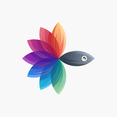 colorful fish logo ready to use