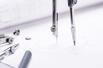 Compasses and several drawing tools available in the drawings