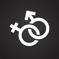 Gender icon on background for graphic and web design. Simple vector sign. Internet concept symbol for website button or mobile app.