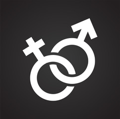 Gender icon on background for graphic and web design. Simple vector sign. Internet concept symbol for website button or mobile app.