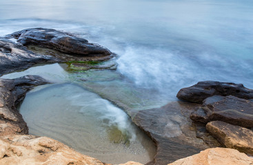 rocks and sea view. coast landscape