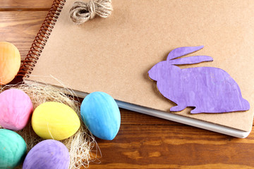 Easter bunny and eggs