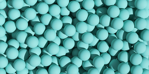 Plenty of balls. Abstract composition with chaotic spheres. 3d rendering
