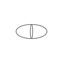 geometric figures, ellipsoid outline icon. Elements of geometric figures illustration icon. Signs and symbols can be used for web, logo, mobile app, UI, UX