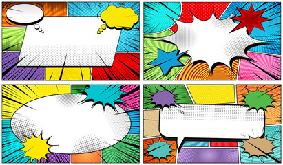 Comic colorful elegant bright composition © piotrurakau