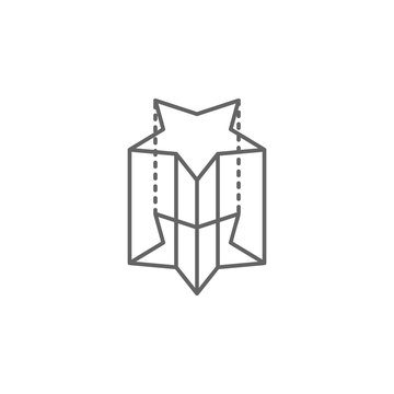 geometric figures, pentagrammic prism outline icon. Elements of geometric figures illustration icon. Signs and symbols can be used for web, logo, mobile app, UI, UX