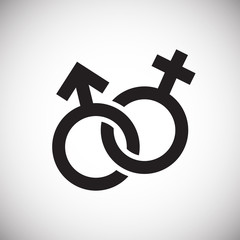 Gender icon on background for graphic and web design. Simple vector sign. Internet concept symbol for website button or mobile app.