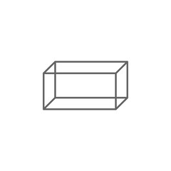 geometric figures, cuboid outline icon. Elements of geometric figures illustration icon. Signs and symbols can be used for web, logo, mobile app, UI, UX