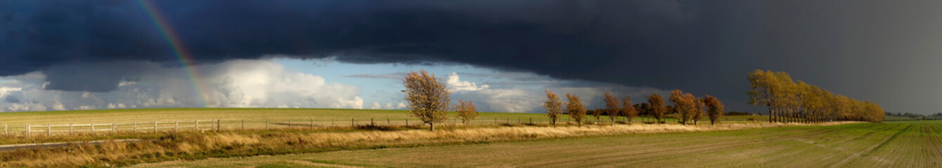 UK, England, Hertfordshire, landscape moody panorama