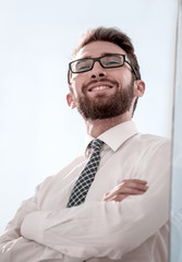 close up.portrait of a successful young businessman.