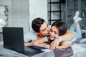 Lovly couple in the bed