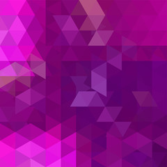 Fototapeta premium Abstract pink mosaic background. Triangle geometric background. Design elements. Vector illustration