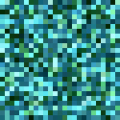 Seamless abstract background with green, blue squares, vector illustration