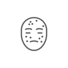 Allergy, face icon. Element of skin care icon. Thin line icon for website design and development, app development. Premium icon