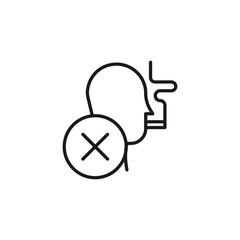 Quit smoking, smoking icon. Element of quit smoking icon. Thin line icon for website design and development, app development. Premium icon