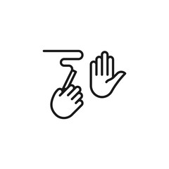 Fototapeta premium Quit smoking, reject icon. Element of quit smoking icon. Thin line icon for website design and development, app development. Premium icon