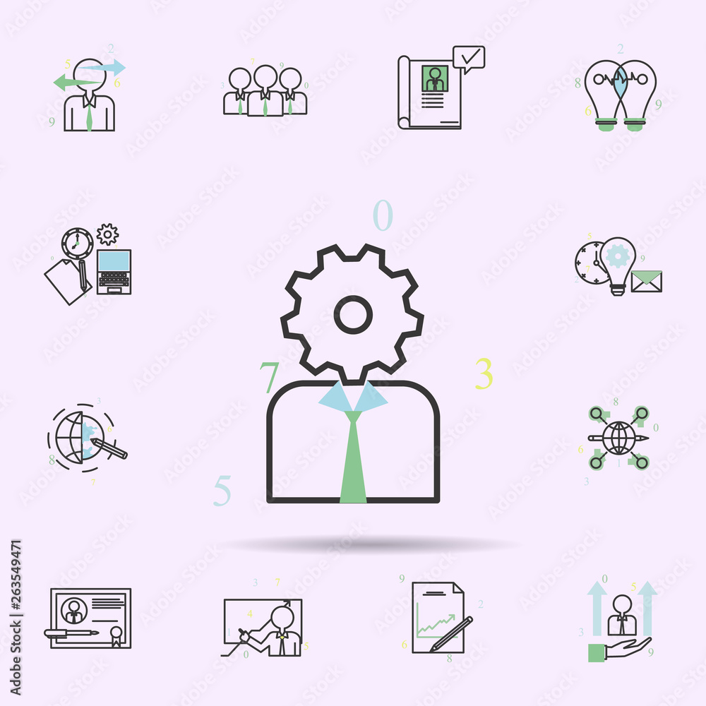 Poster development colored icon. business icons universal set for web and mobile