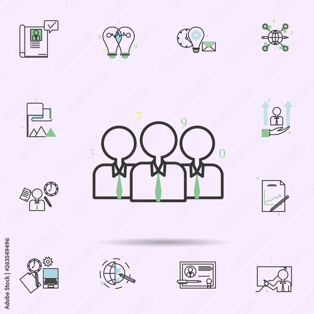 Poster collaborate colored icon. business icons universal set for web and mobile