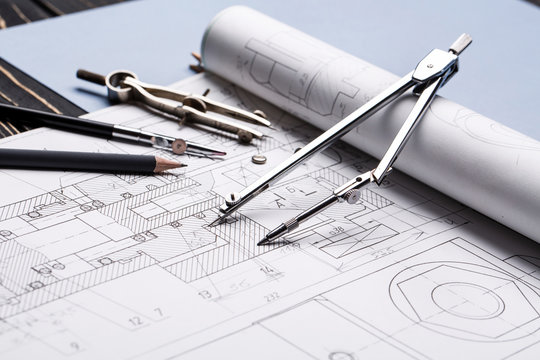 Compass and several drawing tools available in the drawings