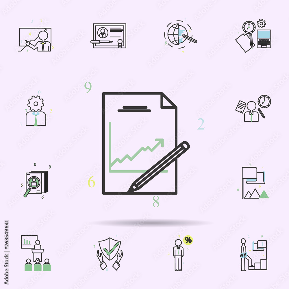 Poster document colored icon. business icons universal set for web and mobile