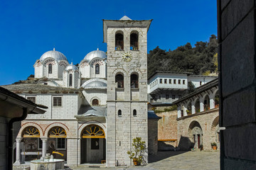 Fototapeta na wymiar Medieval Holy Monastery of Holy Mary Eikosifoinissa, East Macedonia and Thrace, Greece