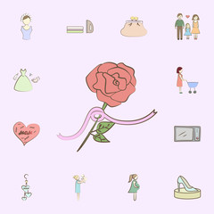 Rosa icon. mother icons universal set for web and mobile