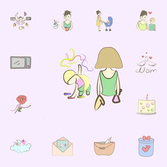 Mother and child icon. mother icons universal set for web and mobile