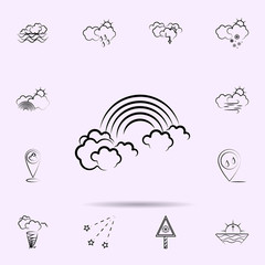 Cloud, rainbow icon. Weather icons universal set for web and mobile